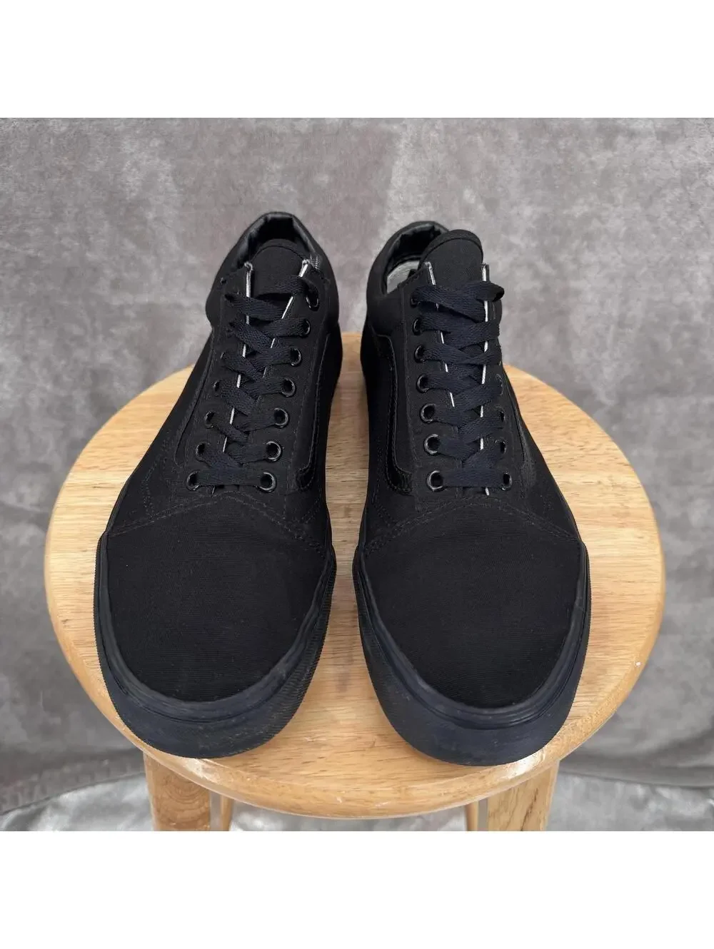 Vans Old Skool Shoes Mens Size 11.5 Black Canvas Low Top Skate Sneakers Casual - Picture 8 of 12